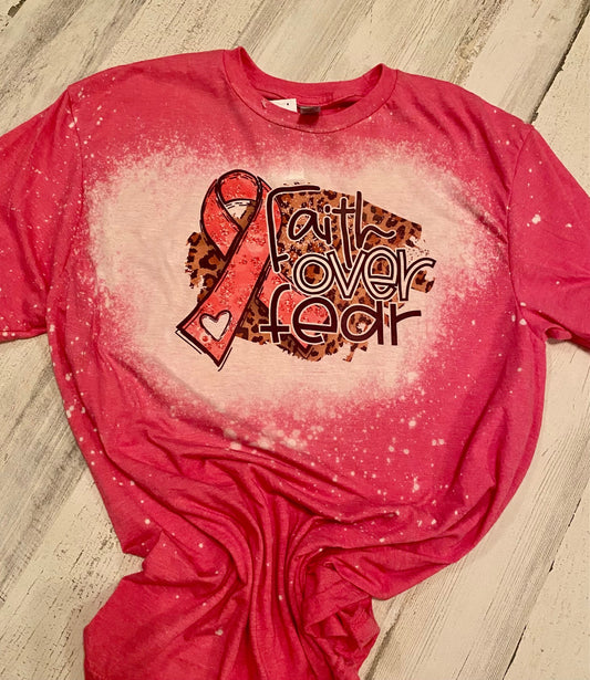 Faith Over Fear Breast Cancer Tee