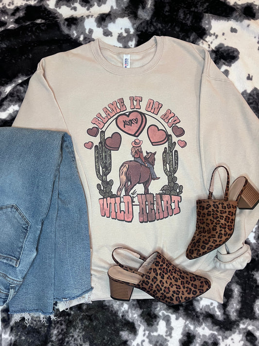 Wild Heart Valentines Sweatshirt