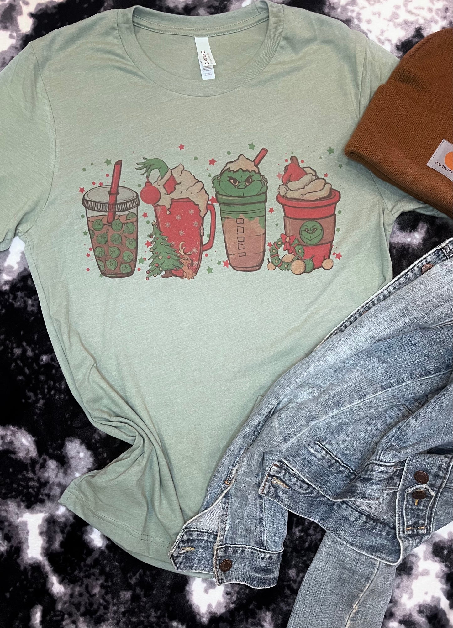 Grinch Drinks Tee