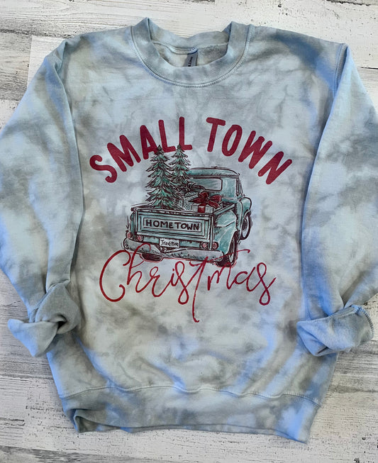 Small Town Christmas Marble Crewneck